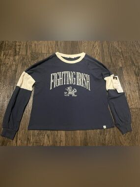 47 Navy and White 'Fighting Irish' Raglan Long Sleeve Top